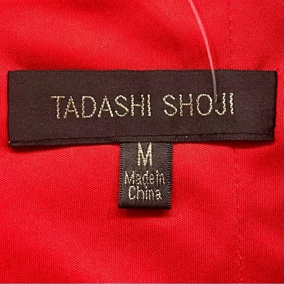 Tadashi Shoji Red Laser Cut Suede Sheath Knee Length Dress Size medium - Picture 14 of 16